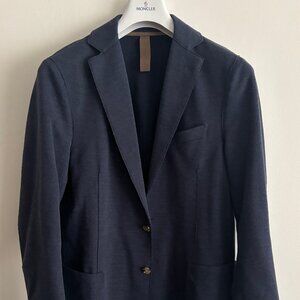 $995 Eleventy Navy Blue Unstructured Cotton Blazer/ Sport Coat -38